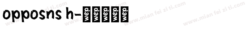 opposns h字体转换